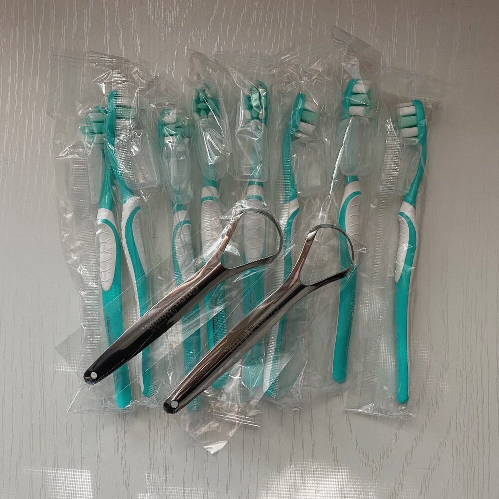 Butter on Gums Toothbrush (8pc) and Stainless Steel  (2pc)
